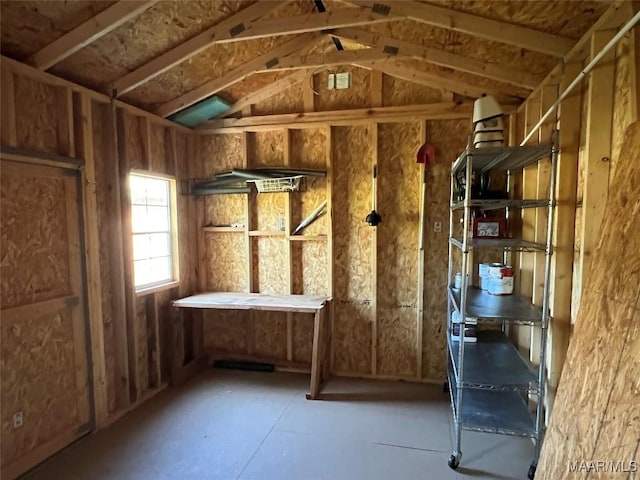 view of storage area