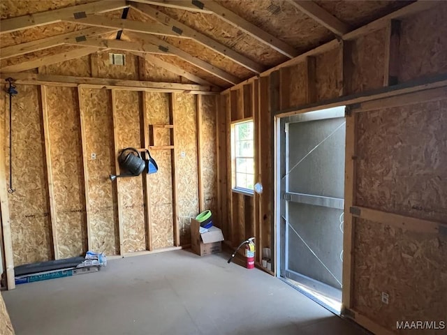 view of storage area