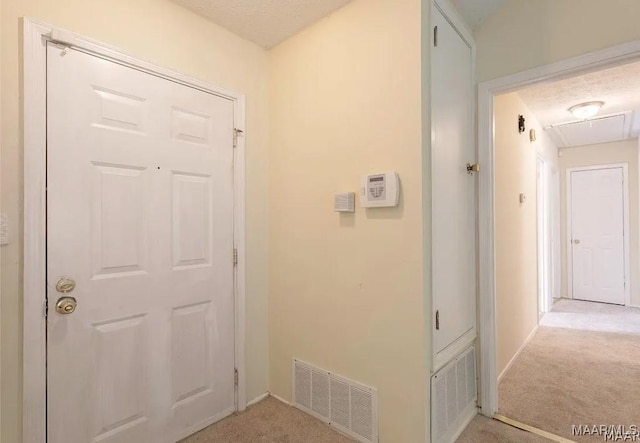 513 Gardendale Dr, Montgomery, AL 36110 - hall with light carpet, attic access, and baseboards