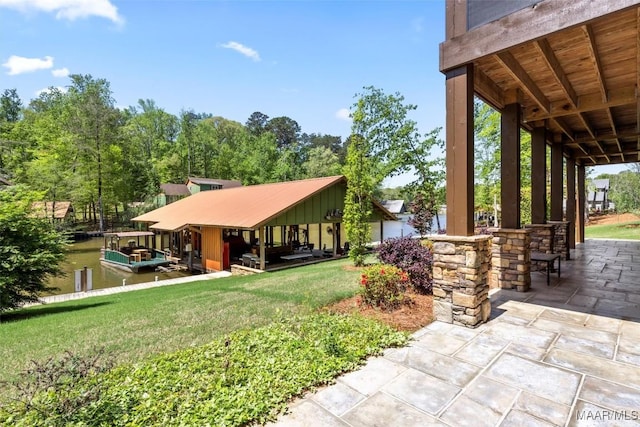 177 Tankersley Rd, Wetumpka, AL 36092 - view of property's community featuring a water view, a yard, and a boat dock
