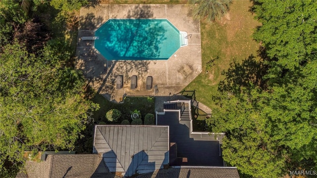 6432 Wynwood Pl, Montgomery, AL 36117 - aerial view of property and surrounding area with a pool area