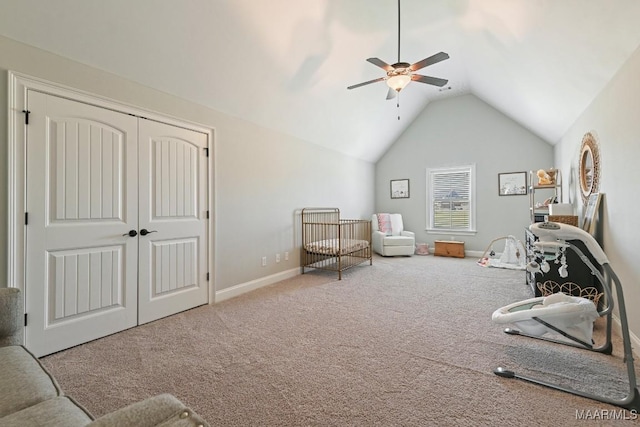 184 Houston St, Prattville, AL 36066 - office space featuring ceiling fan, lofted ceiling, carpet floors, and baseboards
