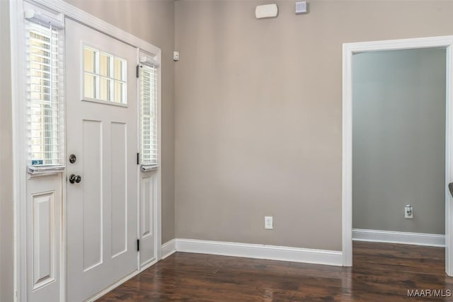1017 Ridge Point Dr, Deatsville, AL 36022 - foyer with baseboards and dark wood-style flooring
