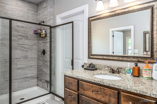 1017 Ridge Point Dr, Deatsville, AL 36022 - full bathroom with vanity and a stall shower