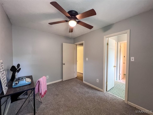 113 Kingston Pl, Prattville, AL 36067 - carpeted home office with baseboards and ceiling fan