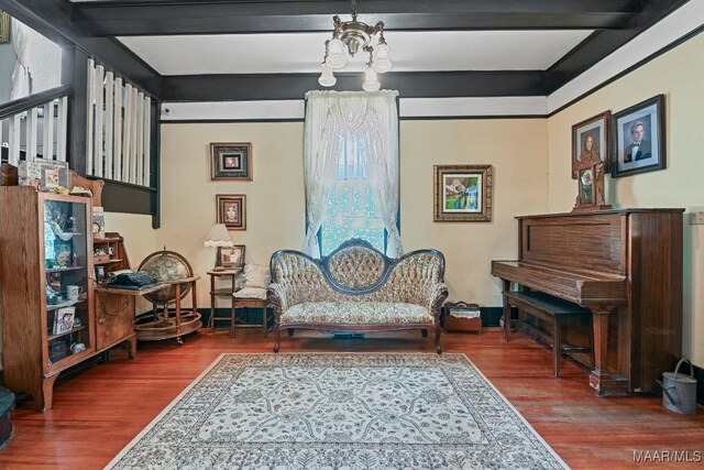 48 S Capitol Pkwy, Montgomery, AL 36107 - sitting room featuring beamed ceiling and wood finished floors