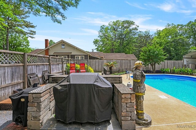 48 S Capitol Pkwy, Montgomery, AL 36107 - view of pool with a fenced in pool, a patio area, grilling area, and a fenced backyard