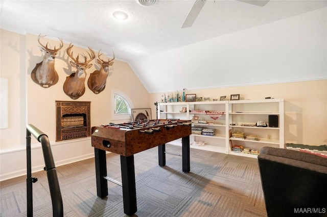 100 S Franklin Ave, Luverne, AL 36049 - recreation room featuring ceiling fan and vaulted ceiling