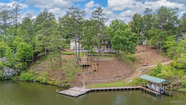 733 Cartwright Rd, Titus, AL 36080 - drone / aerial view with a water view