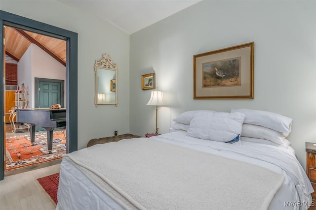 bedroom featuring wood finished floors