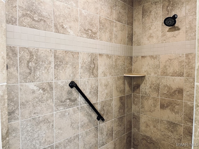 details with tiled shower