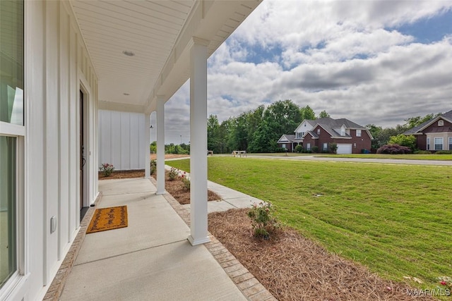 view of patio / terrace with a porch