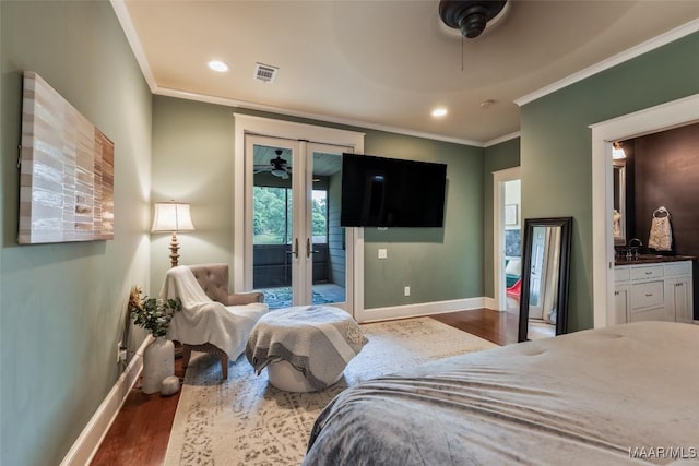 105 Bell Pkwy, Wetumpka, AL 36092 - bedroom with crown molding, baseboards, and wood finished floors