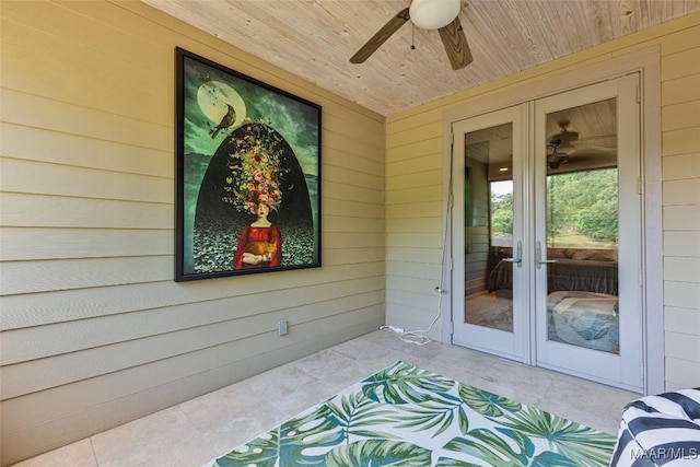 105 Bell Pkwy, Wetumpka, AL 36092 - exterior space featuring french doors and a ceiling fan
