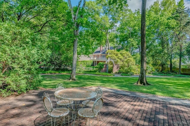 view of patio featuring outdoor dining space