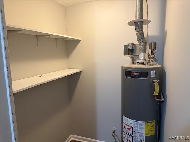utilities featuring gas water heater