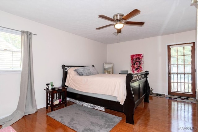 206 Choctaw Dr, Montgomery, AL 36117 - bedroom with wood finished floors and ceiling fan