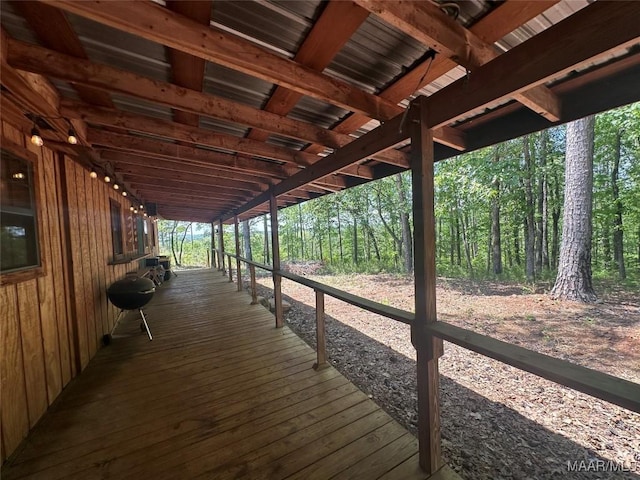 view of wooden deck