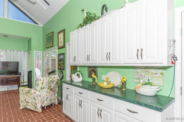 3146 Malone Dr, Montgomery, AL 36106 - bar with brick patterned floor and high vaulted ceiling