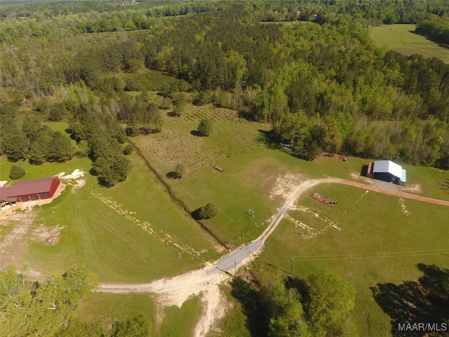 2755 Cherokee Trl, Tallassee, AL 36078 - drone / aerial view featuring a rural view and a wooded view