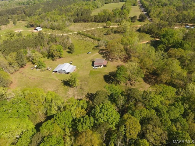 2755 Cherokee Trl, Tallassee, AL 36078 - aerial view featuring a view of trees and a rural view
