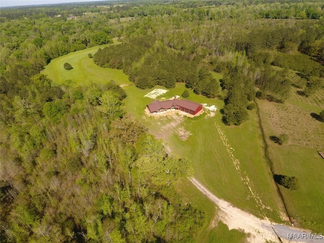 2755 Cherokee Trl, Tallassee, AL 36078 - aerial view featuring a forest view