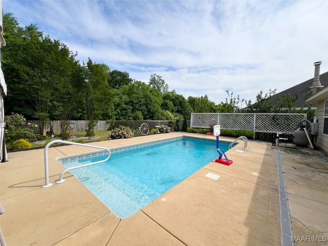 1672 Hawthorne Ln, Prattville, AL 36066 - view of pool featuring a patio, a fenced backyard, and a fenced in pool