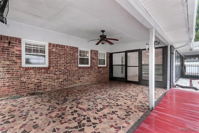 view of patio / terrace with ceiling fan