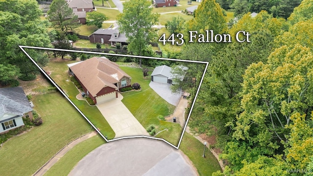 drone / aerial view featuring a residential view