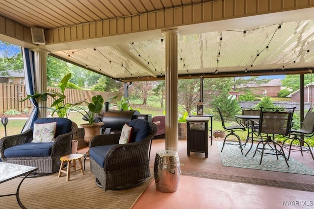 view of sunroom / solarium