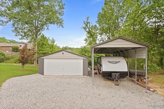 exterior space with a garage and driveway