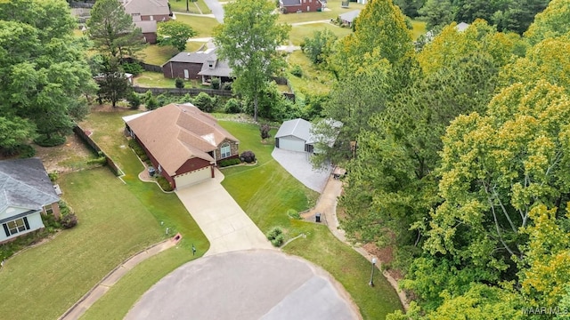 aerial view featuring a residential view