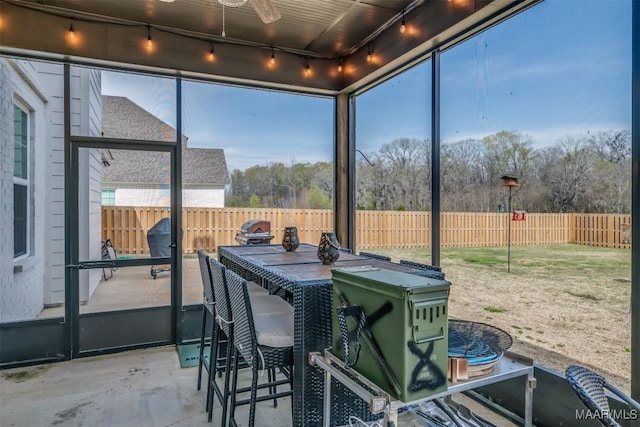 8307 Young Xing, Montgomery, AL 36116 - sunroom / solarium featuring rail lighting