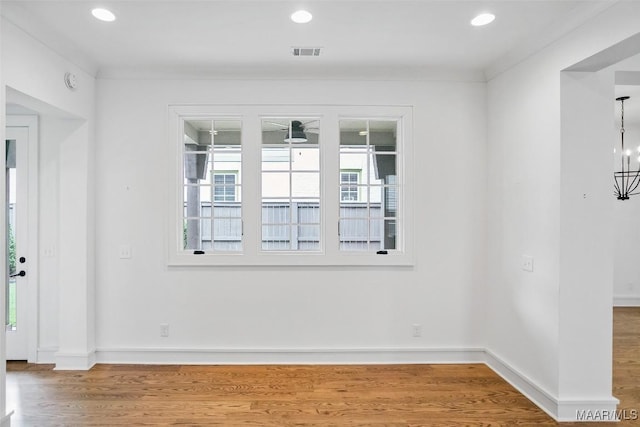 4831 Clerkenwell St, Montgomery, AL 36116 - spare room with visible vents, baseboards, and wood finished floors