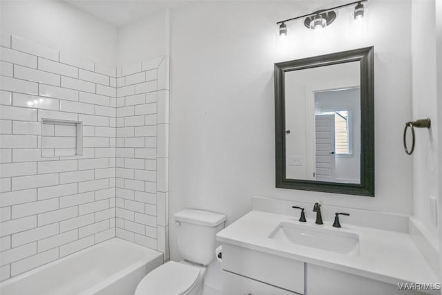 4831 Clerkenwell St, Montgomery, AL 36116 - bathroom featuring shower / bath combination, vanity, and toilet