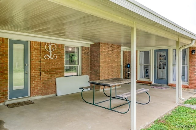 view of patio with a porch