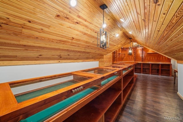 1750 County Road 461, Clanton, AL 35046 - bonus room featuring wooden ceiling, lofted ceiling, wooden walls, a sauna / steam room, and wood finished floors
