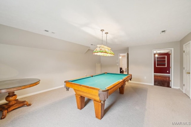 1750 County Road 461, Clanton, AL 35046 - game room featuring light colored carpet and billiards table