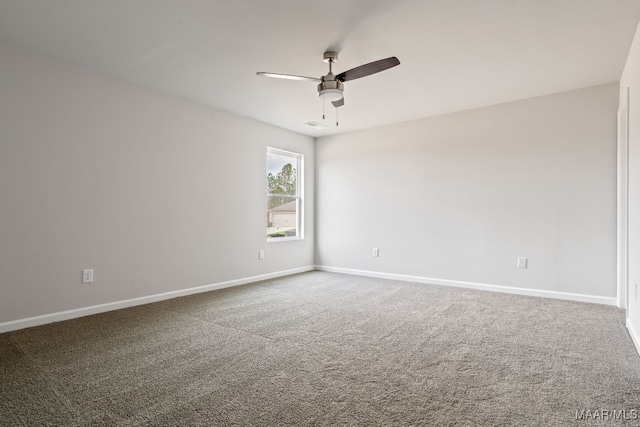 202 Canal Xing, Wetumpka, AL 36092 - carpeted empty room with baseboards, ceiling fan, and visible vents