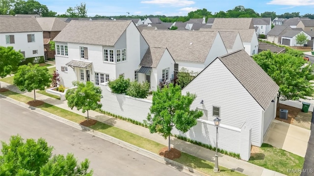 bird's eye view with a residential view