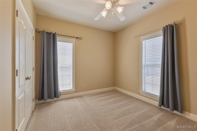 603 Coleman Way, Prattville, AL 36067 - carpeted spare room with ceiling fan, baseboards, and visible vents