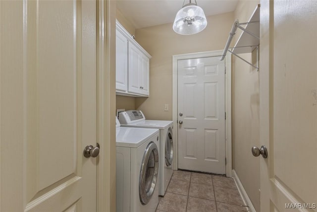 603 Coleman Way, Prattville, AL 36067 - washroom with separate washer and dryer, cabinet space, and light tile patterned floors