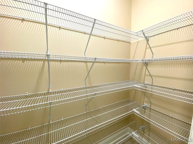 view of storage area