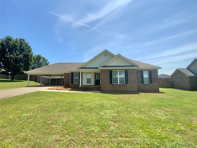 1939 Cedar Ridge Loop, Prattville, AL 36067 - ranch-style home with concrete driveway, brick siding, and a carport