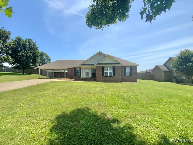 1939 Cedar Ridge Loop, Prattville, AL 36067 - ranch-style home with concrete driveway, an attached carport, and brick siding
