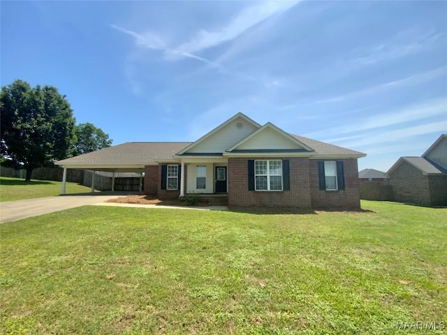 1939 Cedar Ridge Loop, Prattville, AL 36067 - ranch-style home with driveway, brick siding, and an attached carport
