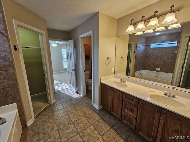 1946 Regent Rd, Prattville, AL 36066 - full bath featuring toilet, walk in shower, a bath, a sink, and double vanity