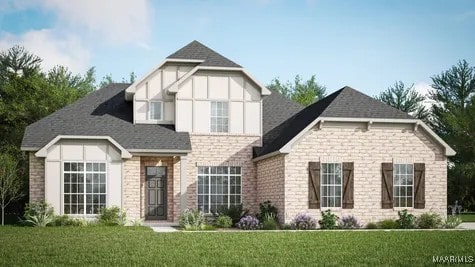 8401 Young Xing, Montgomery, AL 36116 - view of front of property featuring brick siding and a front lawn