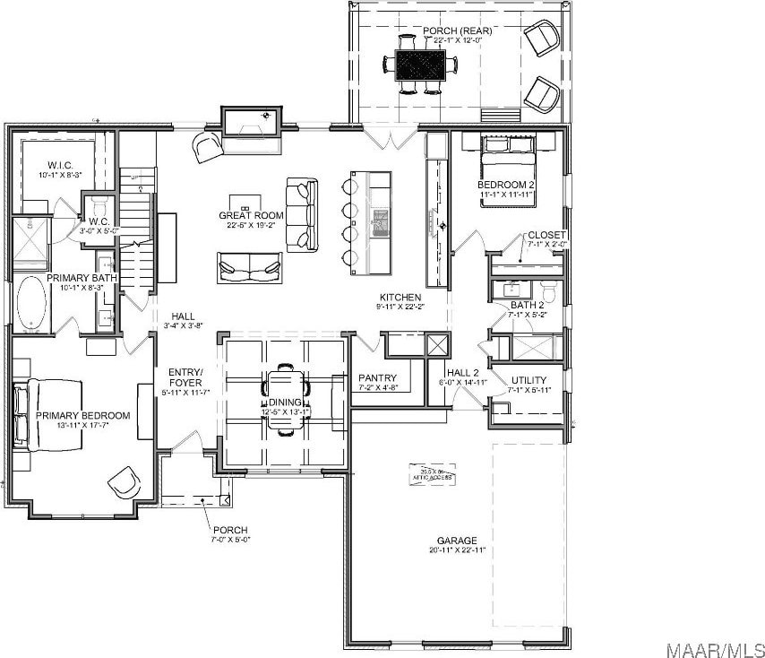 8401 Young Xing, Montgomery, AL 36116 - home floor plan