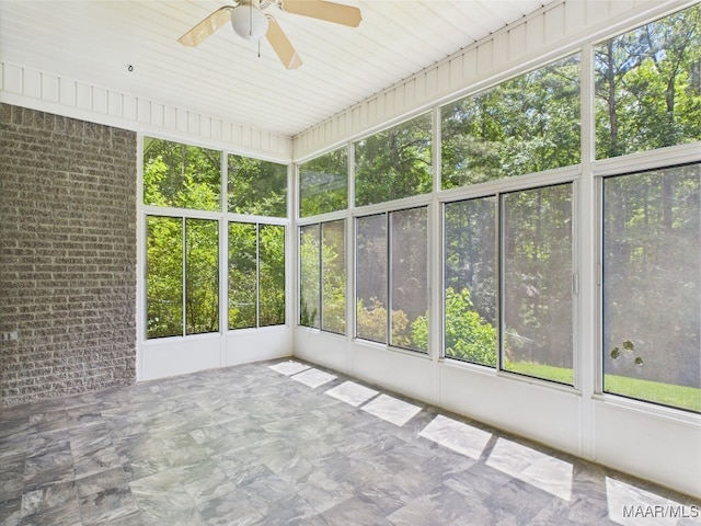 175 Rosemere Dr, Tallassee, AL 36078 - unfurnished sunroom featuring ceiling fan and plenty of natural light